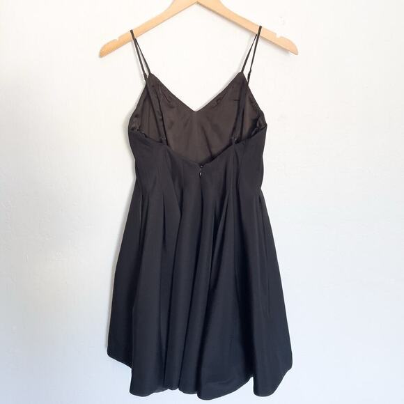 Keepsake Dress Small Black Scuba Flare Cocktail Prom Homecoming Spaghetti Low - Picture 3 of 7